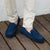 Harris Mens Fabric Lined Moccasin Hard Sole - Navy Main